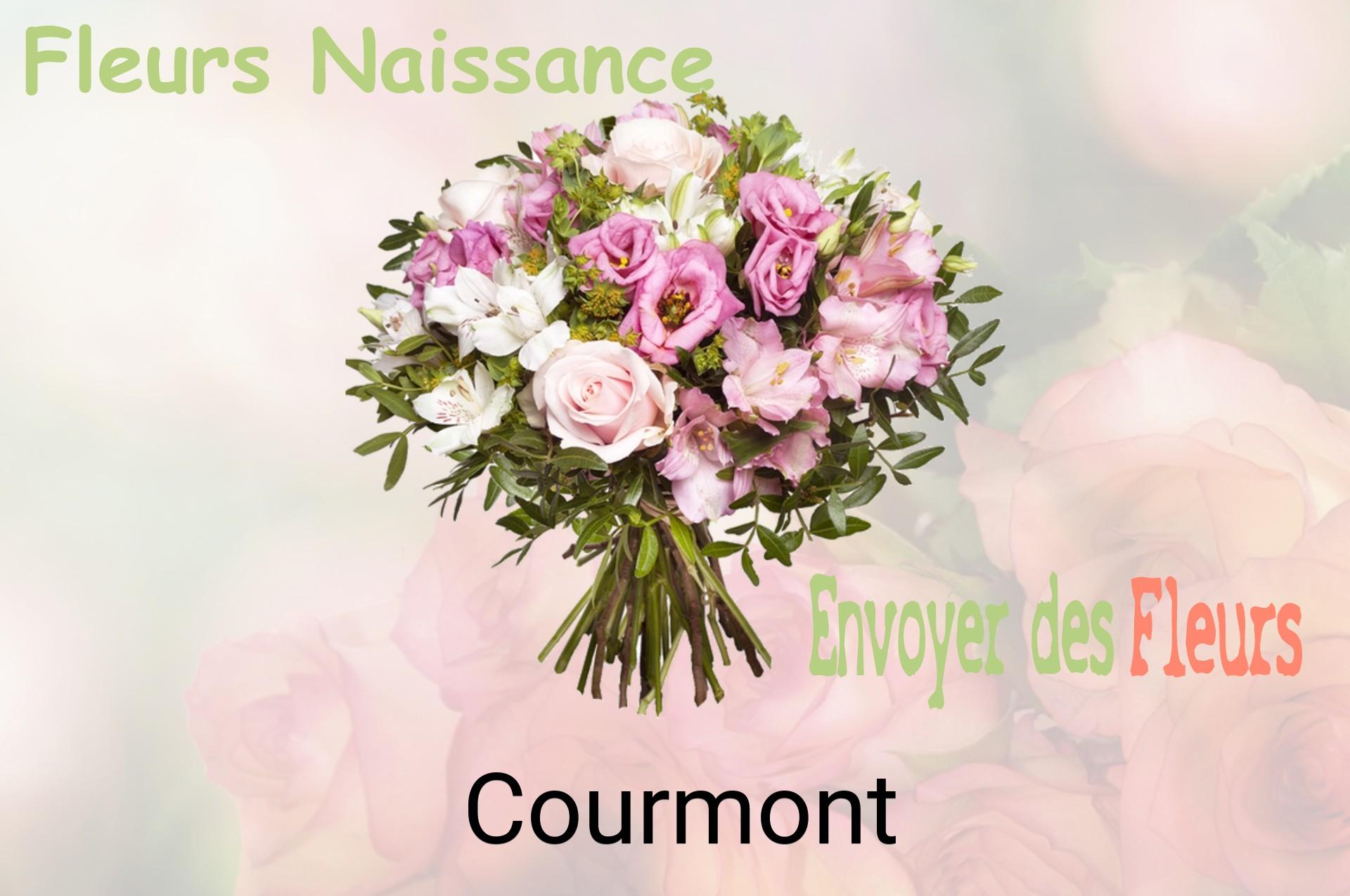 Bouquet de fleurs de naissance livré à Courmont